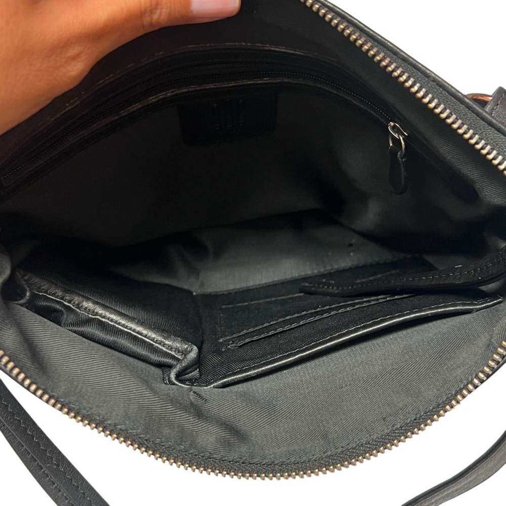 ili New York Black Genuine Leather RFID Crossbody Travel Everyday Purse - Picture 5 of 16